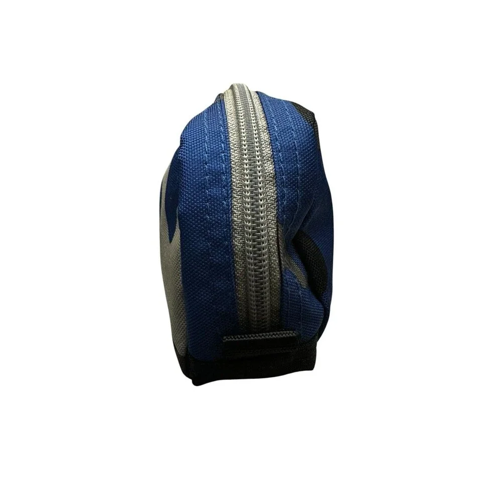 L.L.Bean Blue Camo Zipper Polyester Pencil Case, Cable Organizer, Pouch